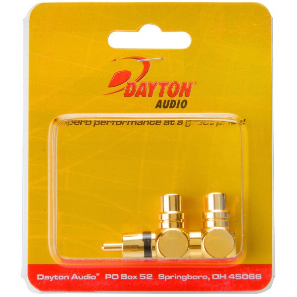 Main product image for Gold RCA Y (1) Male To (2) Right Angle Female Black 091-515
